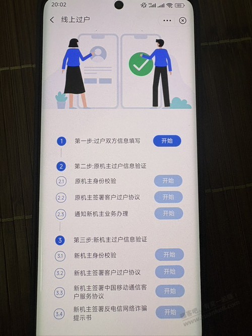 移动开放线上过户了，买从化0的可以上车了