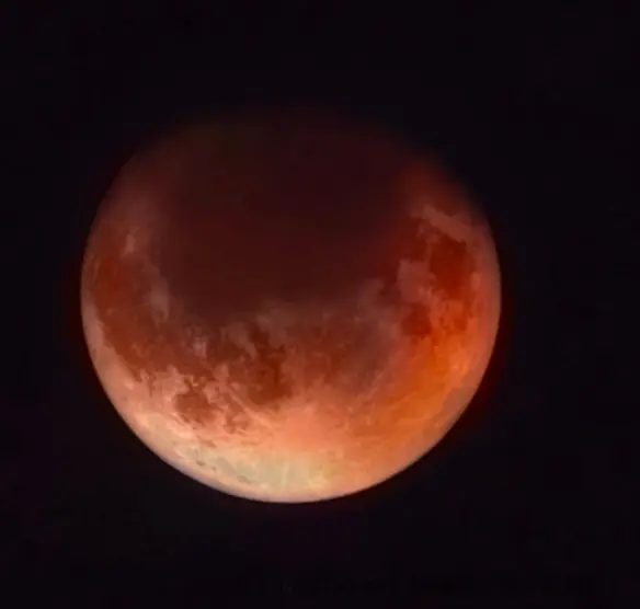 月全食和血月 昨天看了吗