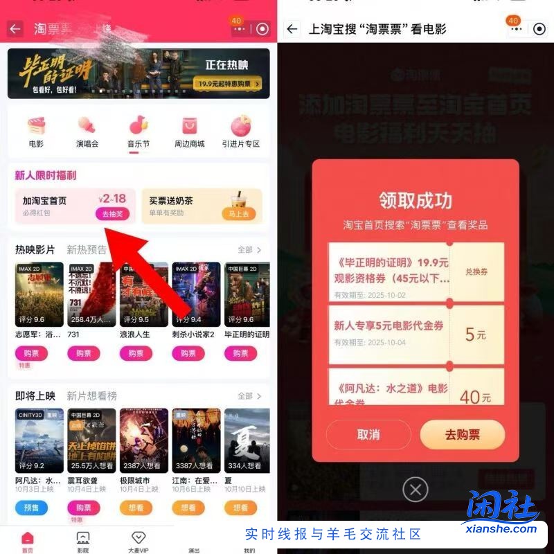 淘宝 搜淘票票 抽一下毕正明的证明19.9元