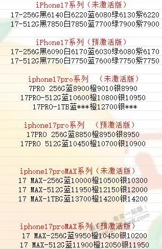 今天17PM 报价大家有吗