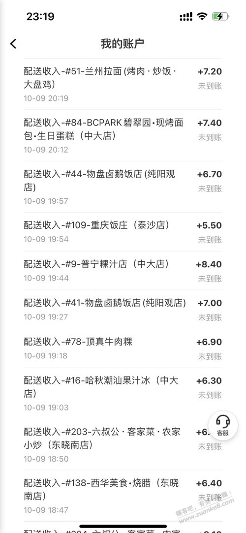 收假了。送外卖都没单了