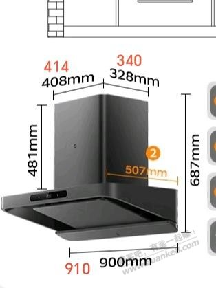 大家帮忙看看这个尺寸油烟机能放的下不？