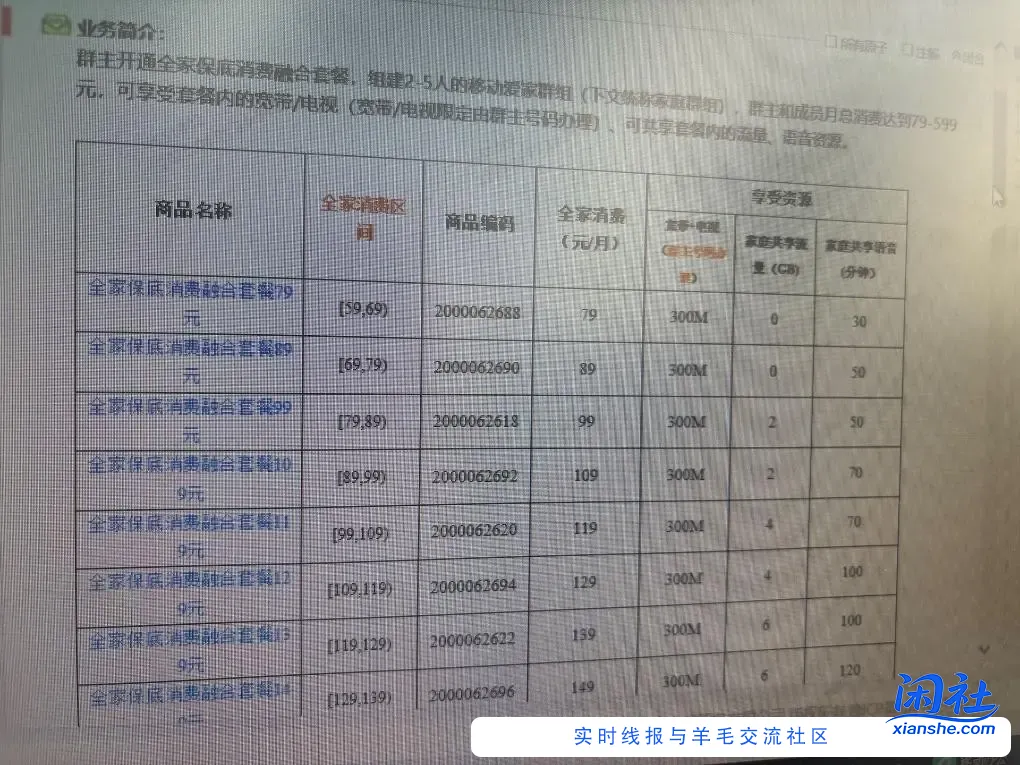 江苏移动30元100g宽带电视低消档位补充一下